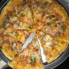 A picture of Homemade pizza recipe.