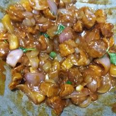 A picture of Mushroom chilli.