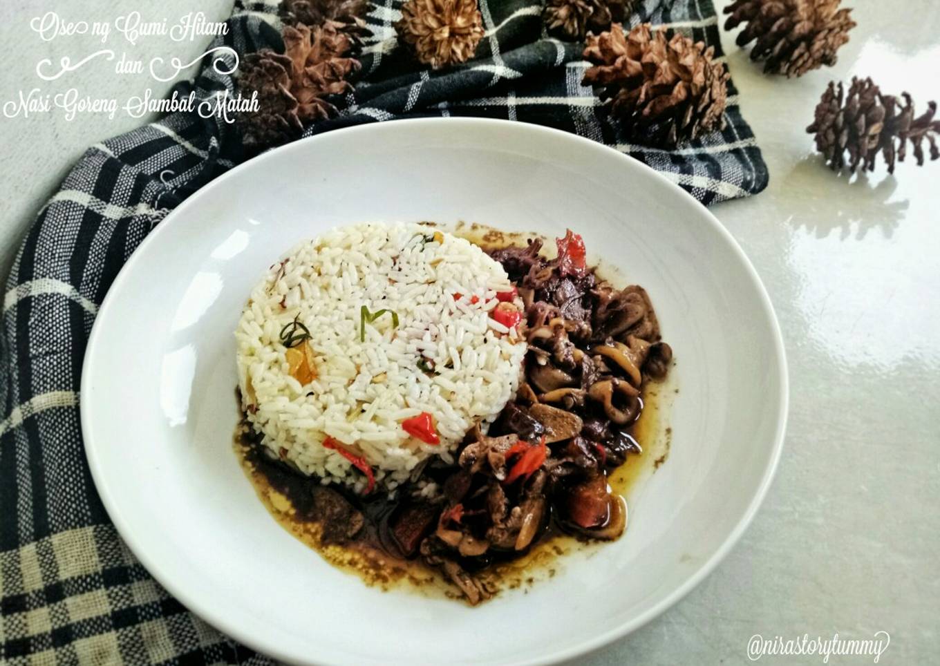 Oseng Kumi Hitam Dan Nasi Goreng Sambal Matah