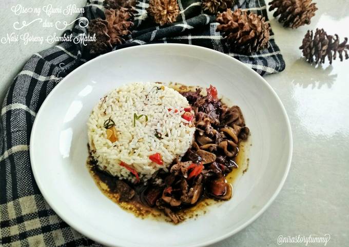 Cara Buat Oseng cumi hitam dan Nasi goreng sambal matah Bunda Pasti Bisa