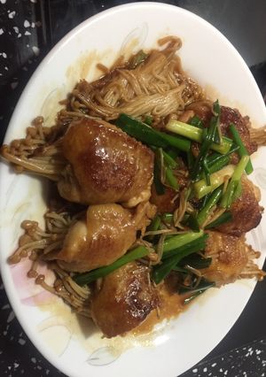 Foto resep 33.Jamur jarum selimut sayap ayam