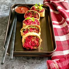 A picture of Healthy veggie roll.