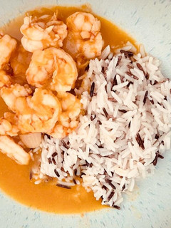 Foto de Caril de Camarão com Arroz Integral