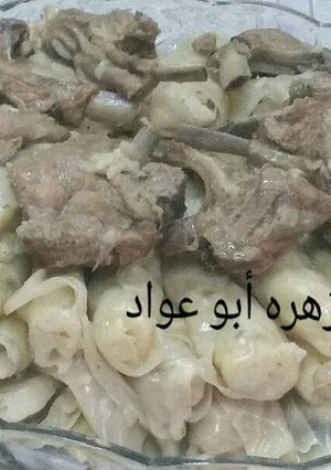 صورة لوصفة محشي الكرنب أو الملفوف مع لحمه الريش