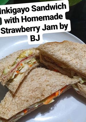Foto resep Inkigayo Sandwich + Selai Strawberry Homemade