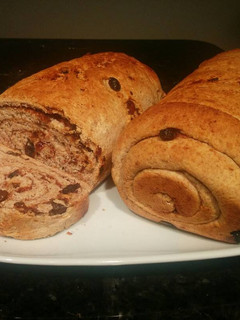 A picture of Cinnamon Swirl Bread with Raisins.