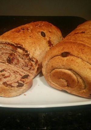 A picture of Cinnamon Swirl Bread with Raisins.