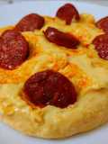 Hummus de calabaza con chibundiro y chorizo frito
