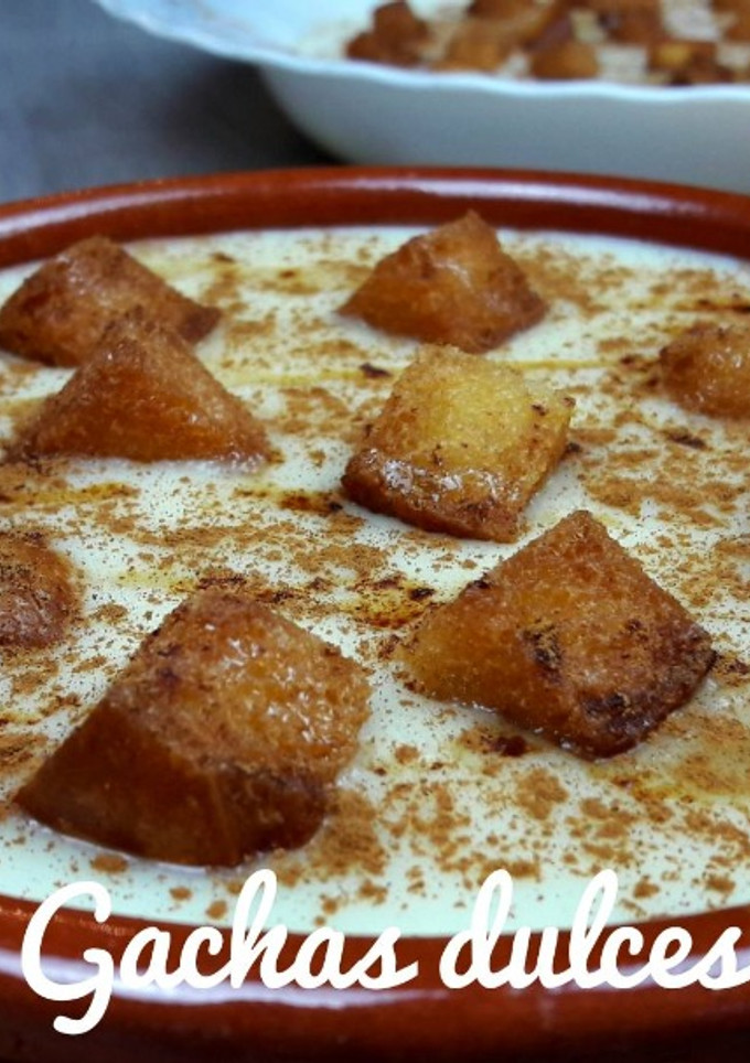 Una foto de Gachas dulces. Poleá. Gachas andaluzas