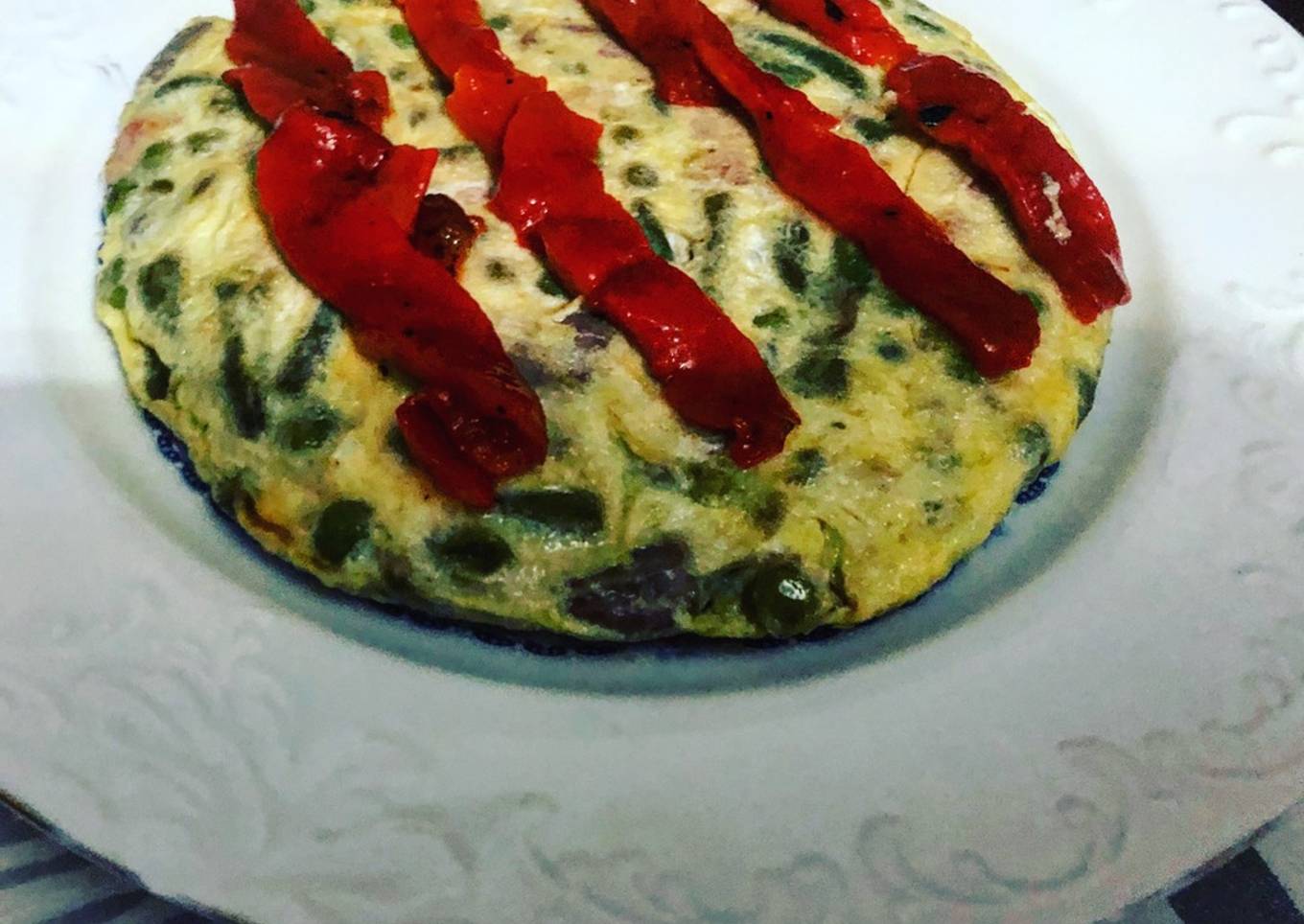 Tortilla de menestra de verduras