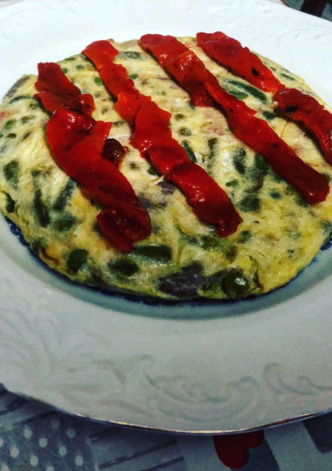 Una foto de Tortilla de menestra de verduras