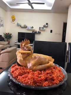 Hình của món Xôi gấc.