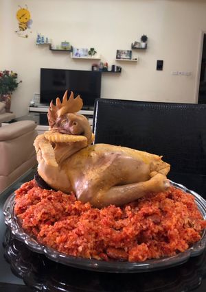 Hình của món Xôi gấc.