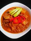 Mutton keema with beans and cocoa