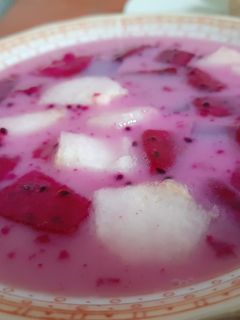 Foto resep Es buah naga yakult
