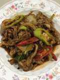 “หมูผัดพริกเผาหอมใหญ่”