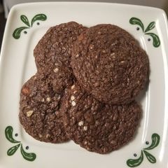 A picture of Maple-nut Oatmeal Brownie Cookies.