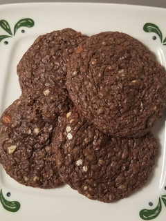 A picture of Maple-nut Oatmeal Brownie Cookies.