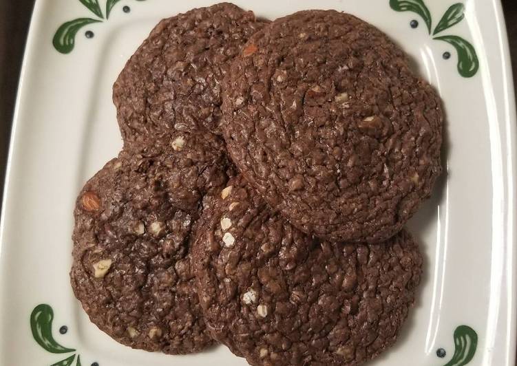 Steps to Make Quick Maple-nut Oatmeal Brownie Cookies