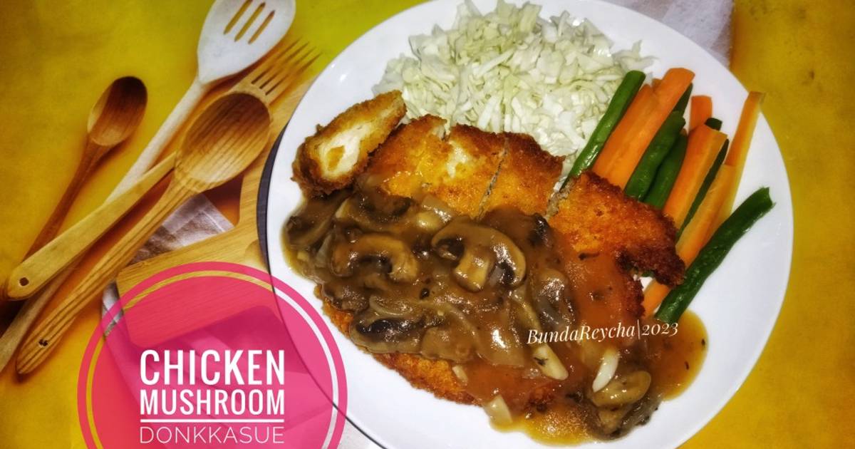 Resep 523. 🍗 Chicken Mushroom Donkkasue (Ala Devina Hermawan) oleh