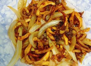 Hình của món Mực chiên nước mắm.