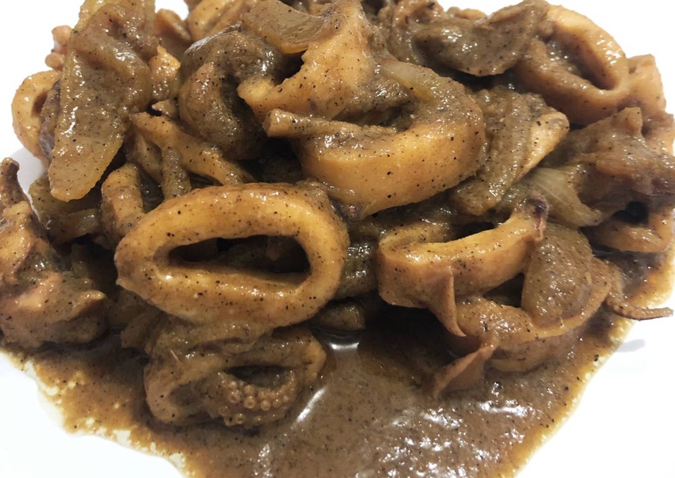 Cumi dengan lada hitam