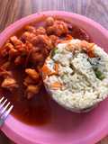 Deviled Shrimp with White Rice