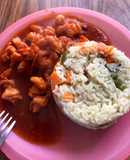 Camarones a la diabla🦐😈 con arroz blanco