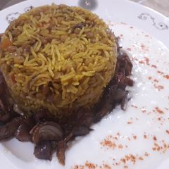 A picture of Kabuli Eid khichdi.