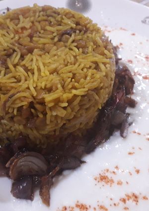 A picture of Kabuli Eid khichdi.