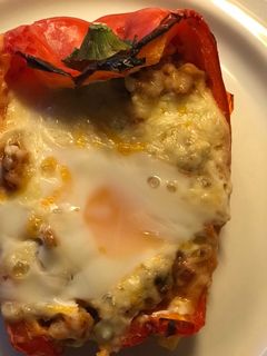 Una foto de Pimientos rellenos de soja texturizada