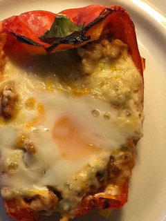 Una foto de Pimientos rellenos de soja texturizada