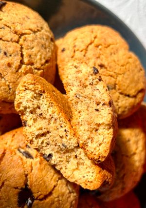 Una foto de Galletas de almendra y chocolate