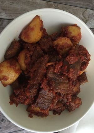 Foto resep Empal balado kentang