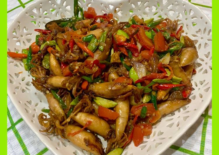 Resep Cumi kering tumis cabai dan petai👌 Anti Gagal