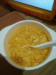 Foto resep Nasi kabocha hijau, wortel, tahu, telur kampung - Mpasi 8mo+