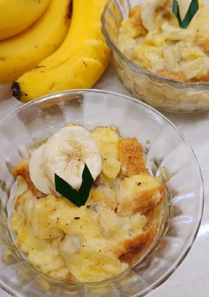 Foto resep Puding Roti Pisang