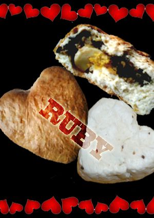 Hình của món Bánh Bao Nướng/Hấp Valentine.