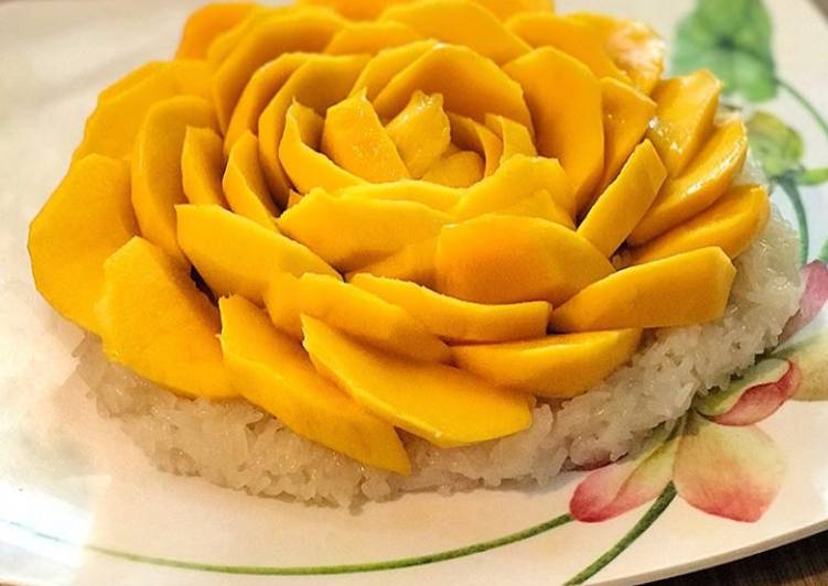 Simple Way to Prepare Super Quick Homemade White rice with Mangos