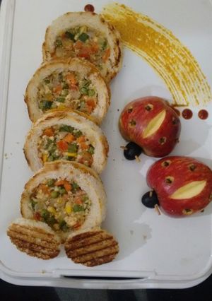 A picture of Veggie discs party appetizer#starter.