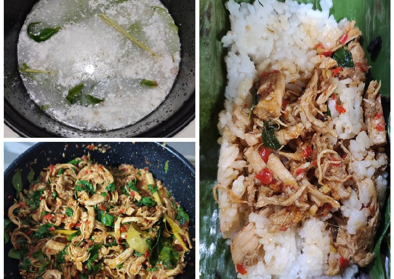 Nasi Bakar Ayam Suwir Kemangi