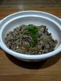Kukus Tahu Sutra Topping Daging Sapi Cincang dan Jamur