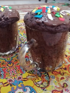 عکسی از دستور کیک 1 دقیقه ای