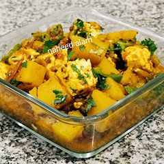 A picture of Potato Paneer With Panchphoran.