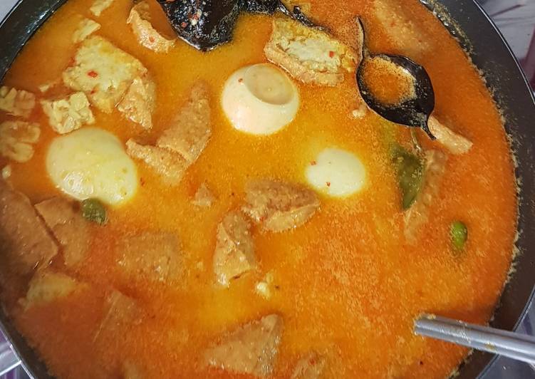 Resep Tahu Tempe Telor masak santen ndeso Anti Gagal