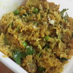 A picture of Mulor ghonto (Radish dry mish mash curry).