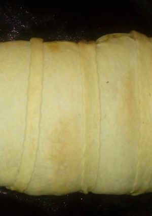 Una foto de Strudel de choclo y queso