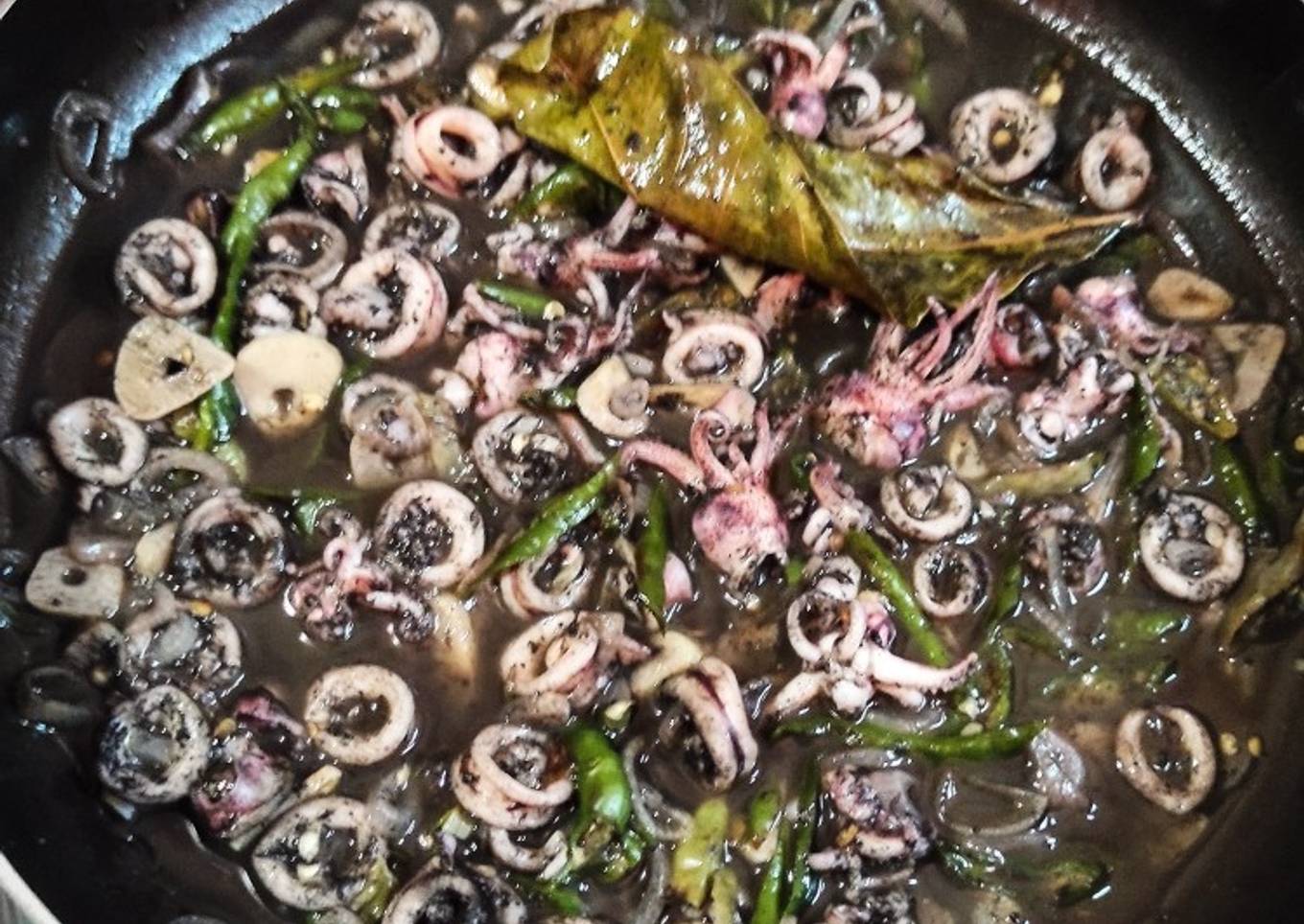 345. Saus tiram dengan cumi hitam