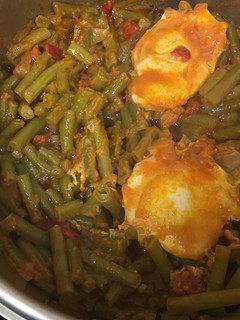 Una foto de Judías verdes guisadas con chorizo