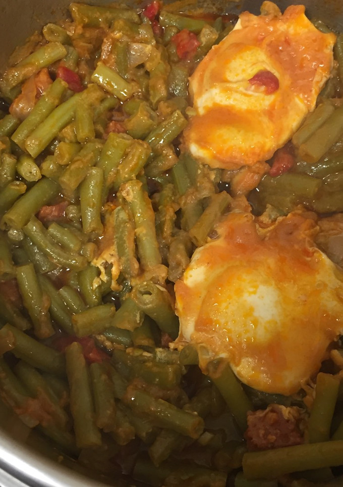 Una foto de Judías verdes guisadas con chorizo